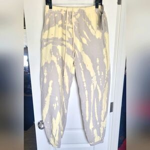 Les Tien 100% cotton tie dye yellow & gray joggers. 2 sizes available.NWT RV$233